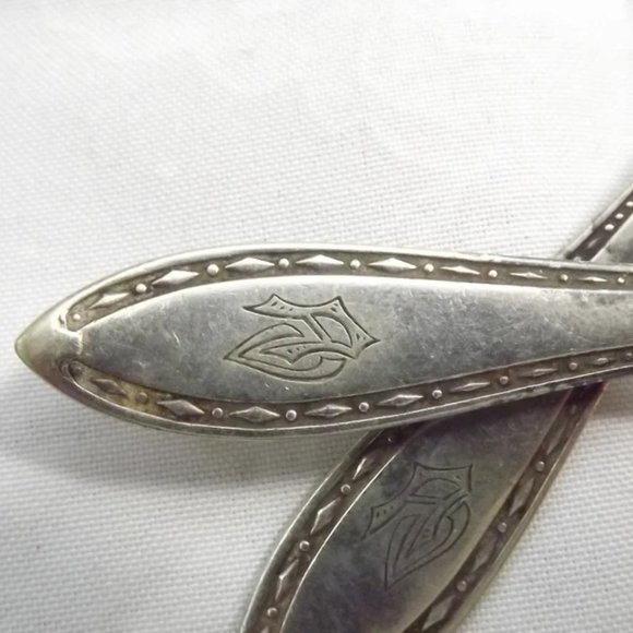 2 RARE Vintage AWS Wellner-Silber Silver-Plated Teaspoons with Elephant Symbol - Picture 2 of 7